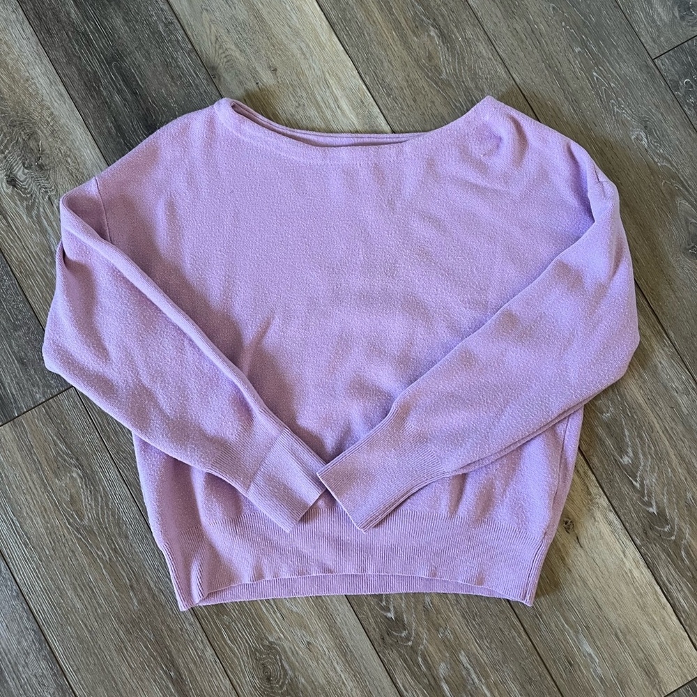 MAEVE Anthropologie Lavender Boat Neck Sweater - Picture 3 of 9
